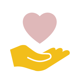 Heart_Hand – Colour cemplicity hand holding a pink heart icon